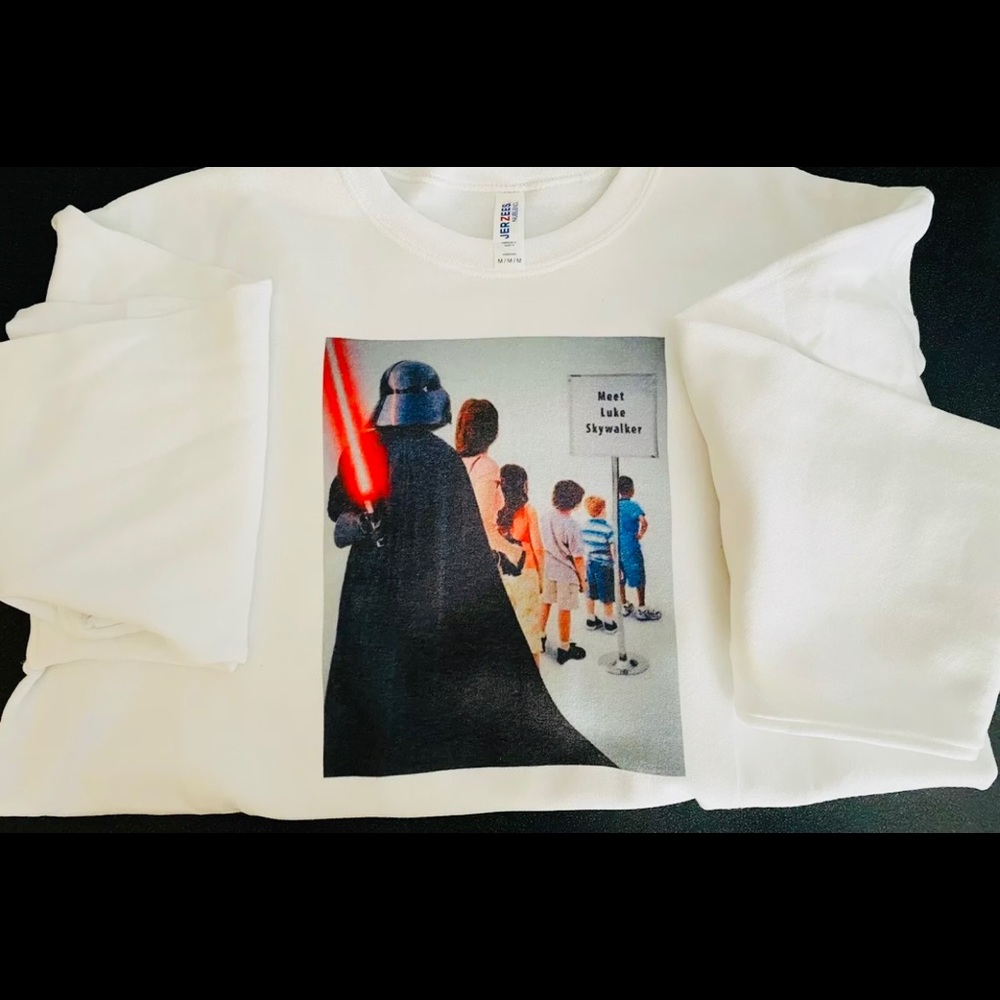 Darth Vader Waiting to Meet Luke Sweatshirt Size M